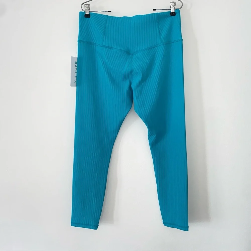 Athleta Elation Ultra High Rise Rib Legging Bora Bora/Aqua size xl - Picture 8 of 12